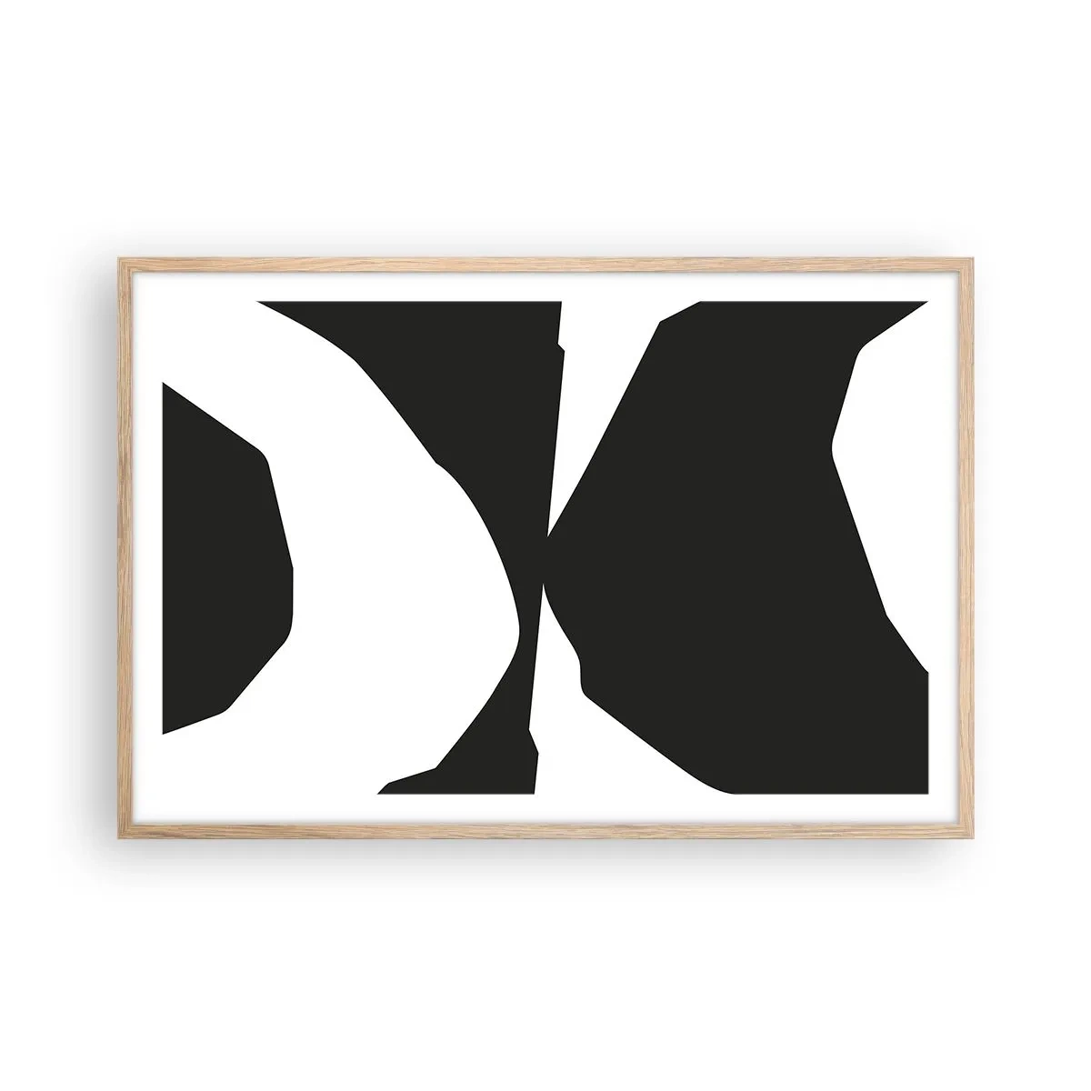 Plagát v ráme zo svetlého duba - Positive-negative - 91x61 cm