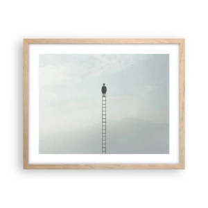 Plagát v ráme zo svetlého duba - Povzniesť sa nad to - 50x40 cm