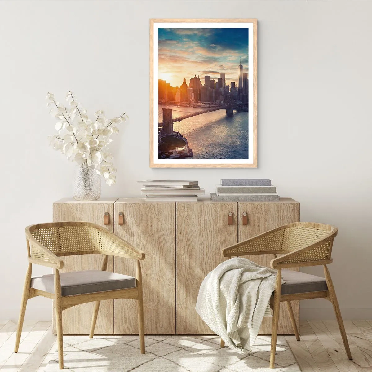 Plagát v ráme zo svetlého duba - Pomník kultúry Západu - 50x70 cm