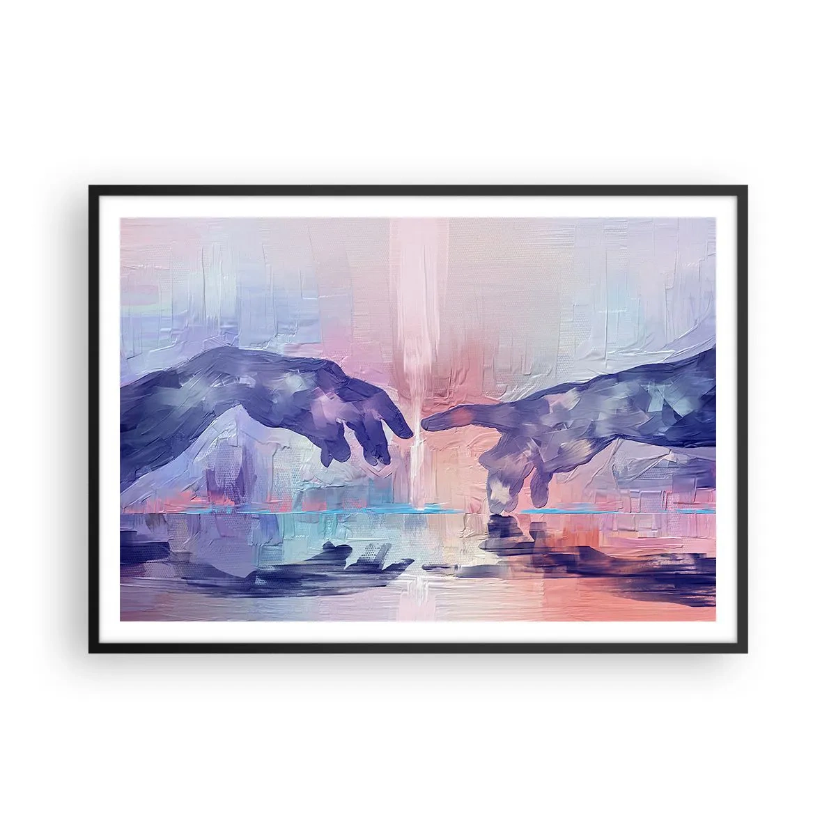 Plagát v čiernom ráme - Božská iskra života - 100x70 cm