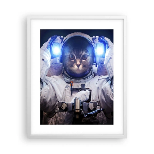 Plagát v bielom ráme - Houston, máte problém - 40x50 cm