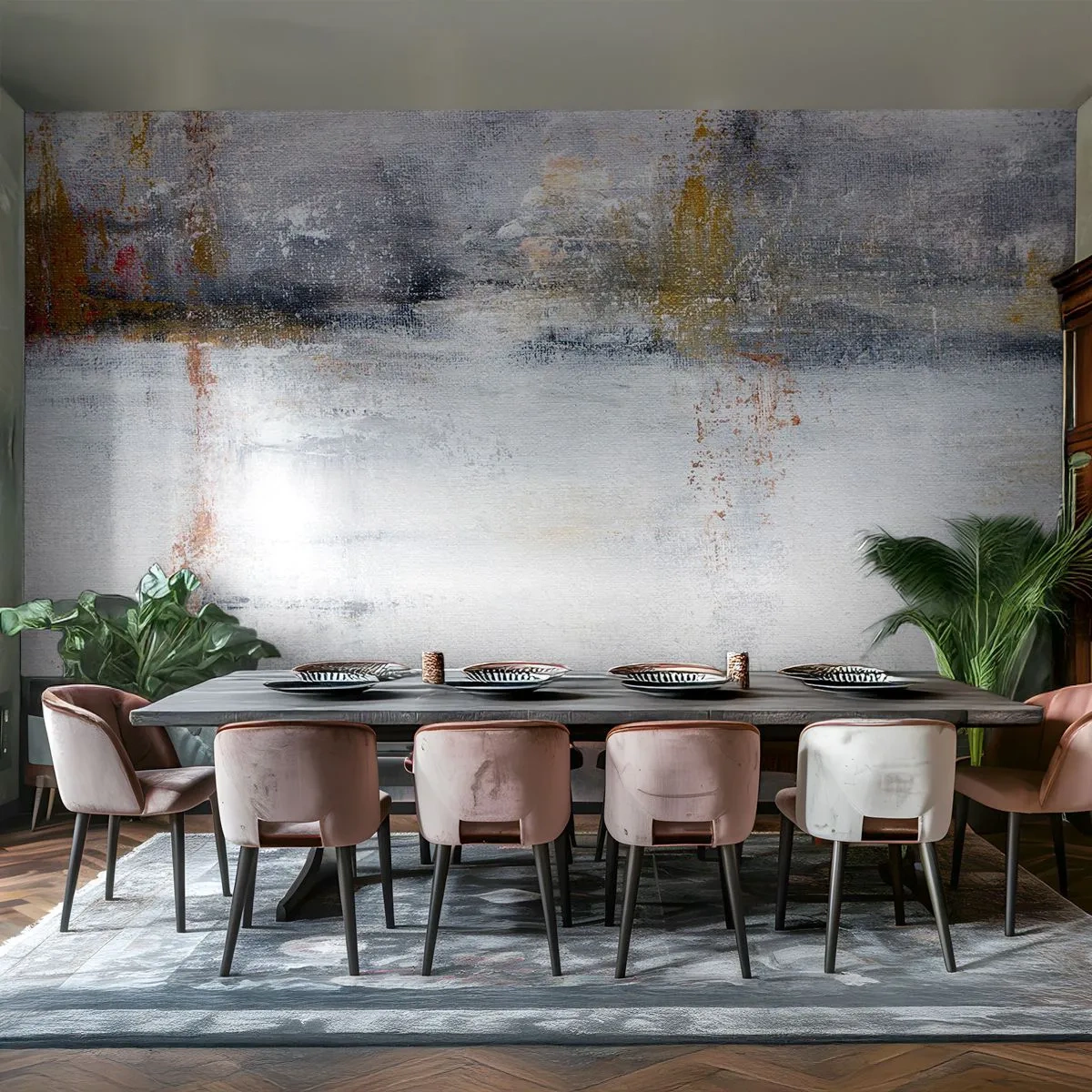 Fototapeta na mieru Premium Canvas - Za závojom vzduchu - Abstrakcia, Kus, Maľovanie