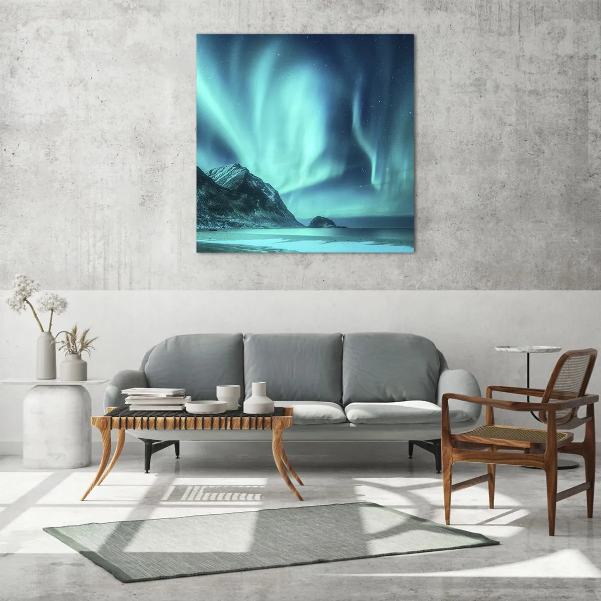 Obraz na skle - Divy severu - 60x60 cm