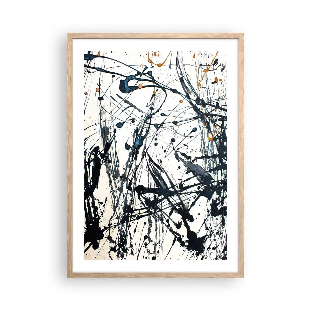 Plagát v ráme zo svetlého duba - Expresionistická abstrakcia - 50x70 cm