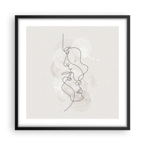 Plagát v čiernom ráme - Zamotaní v objatí - 50x50 cm