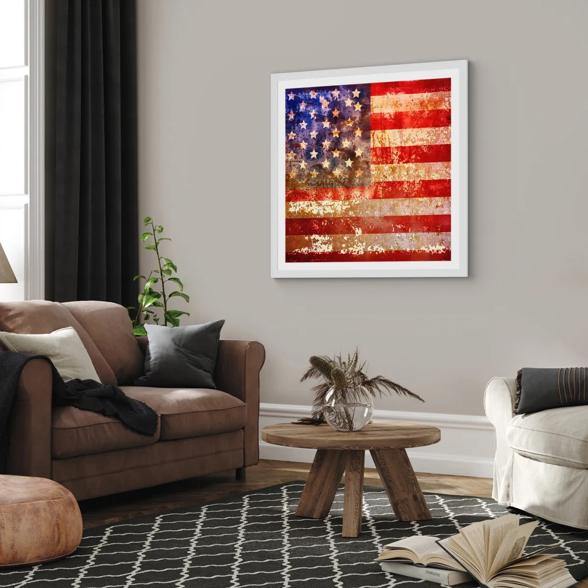 Plagát v bielom ráme - Chvála nekončí - 60x60 cm