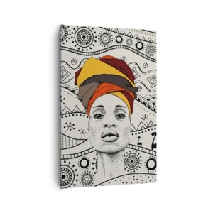 Obraz na plátne - Africký portrét - 80x120 cm