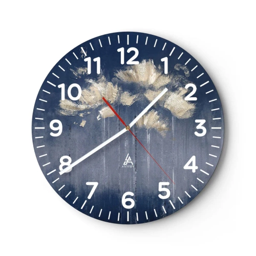 Nástenné hodiny - Ako okvetné lístky vo vetre - 40x40 cm