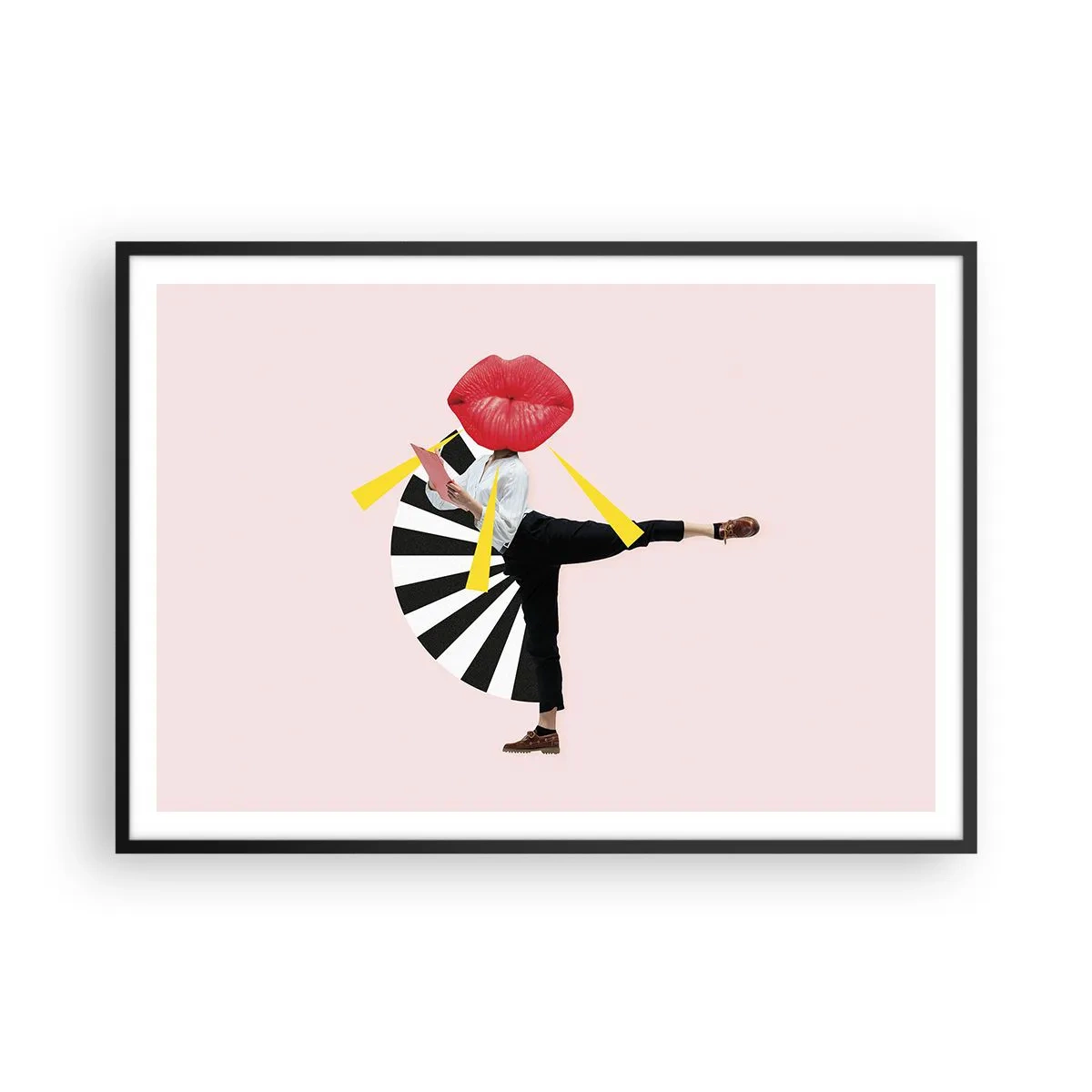 Plagát v čiernom ráme - Surrealistický pop-art - 100x70 cm