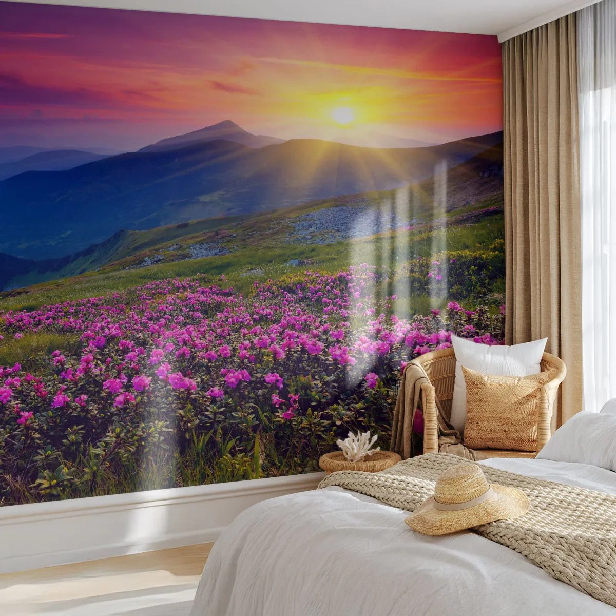 Fototapeta Premium Sand - …A okolo vonia kosodrevina a voňajú byliny - Krajina, hory, Západ slnka - 100x70 cm