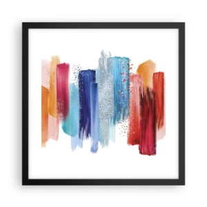 Plagát v čiernom ráme - Hore a dole - 40x40 cm