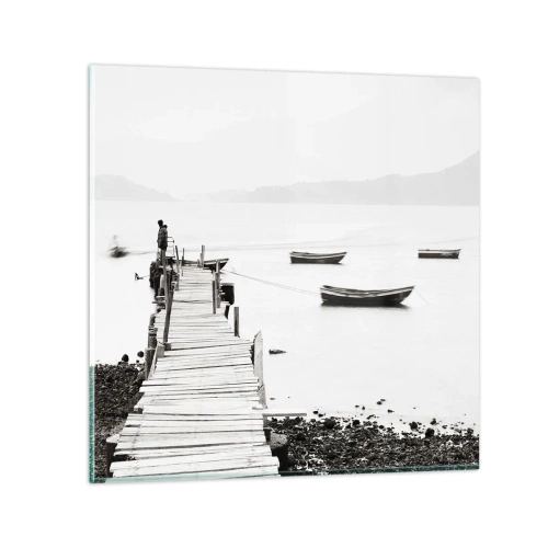 Obraz na skle - Pri tichej a čistej vode - 30x30 cm