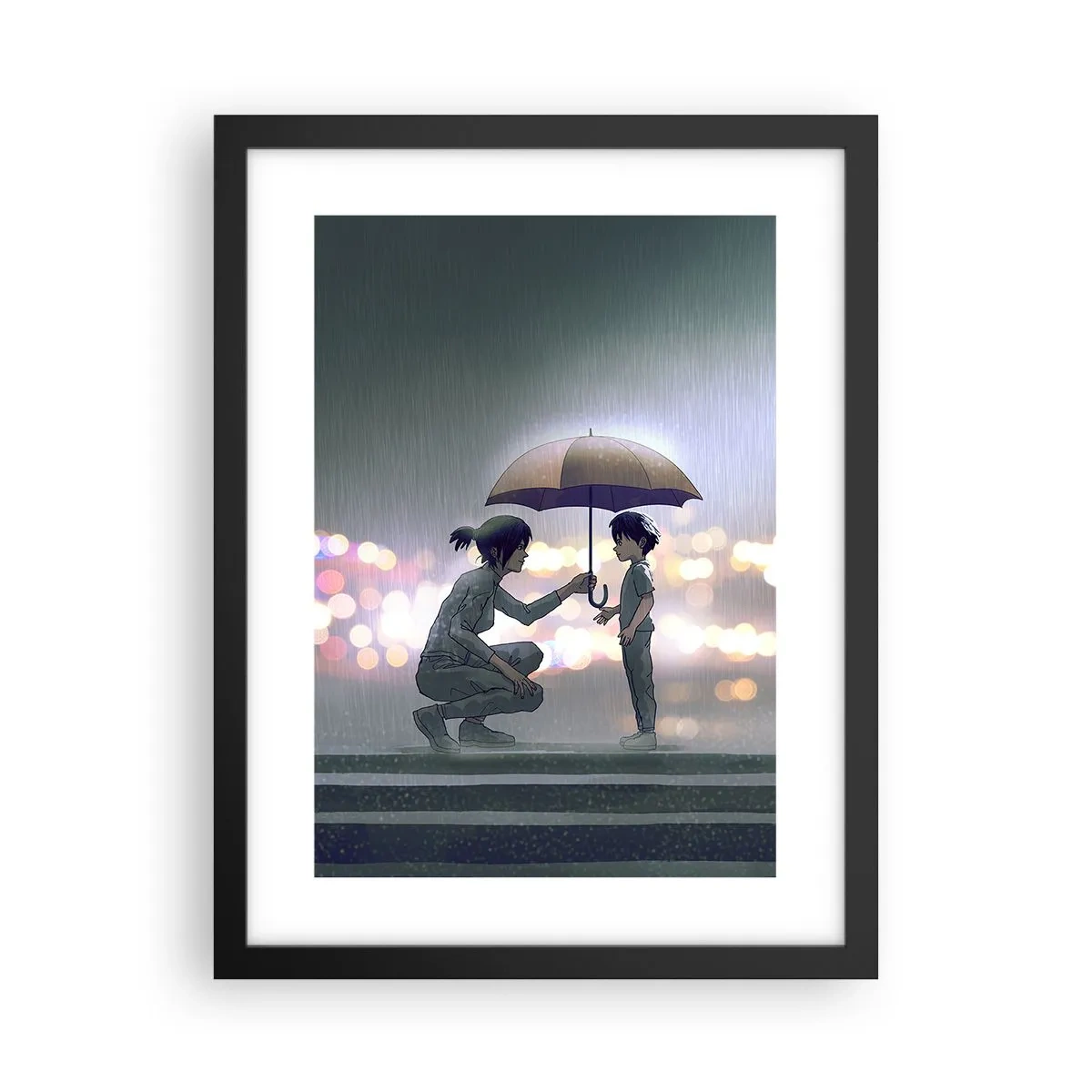 Plagát v čiernom ráme - A všetko je v poriadku - 30x40 cm