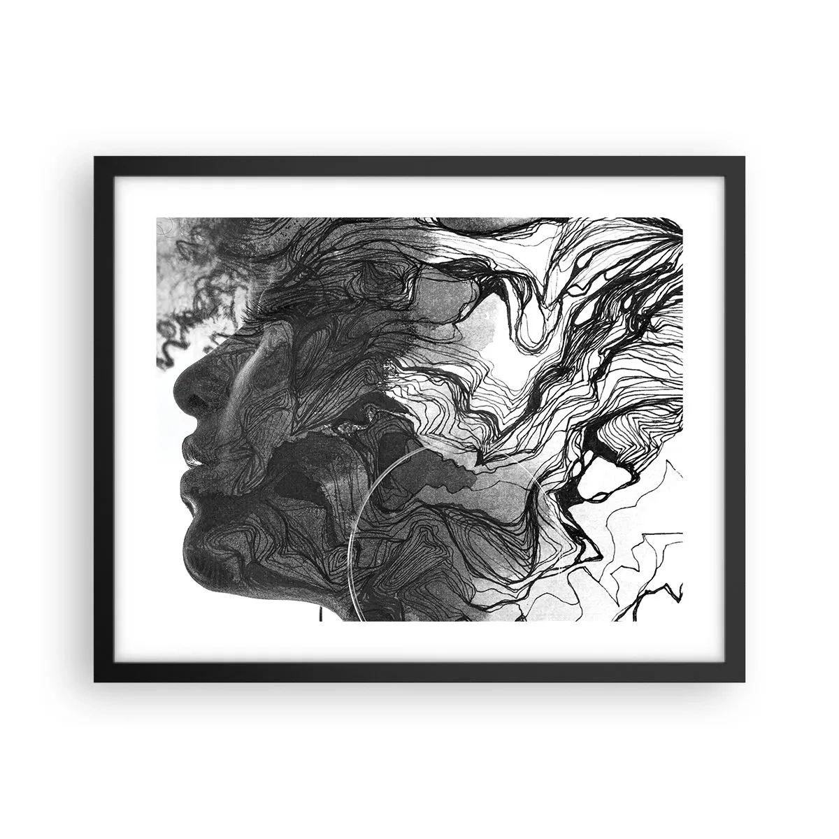 Plagát v čiernom ráme - Zapletená v snoch - 50x40 cm