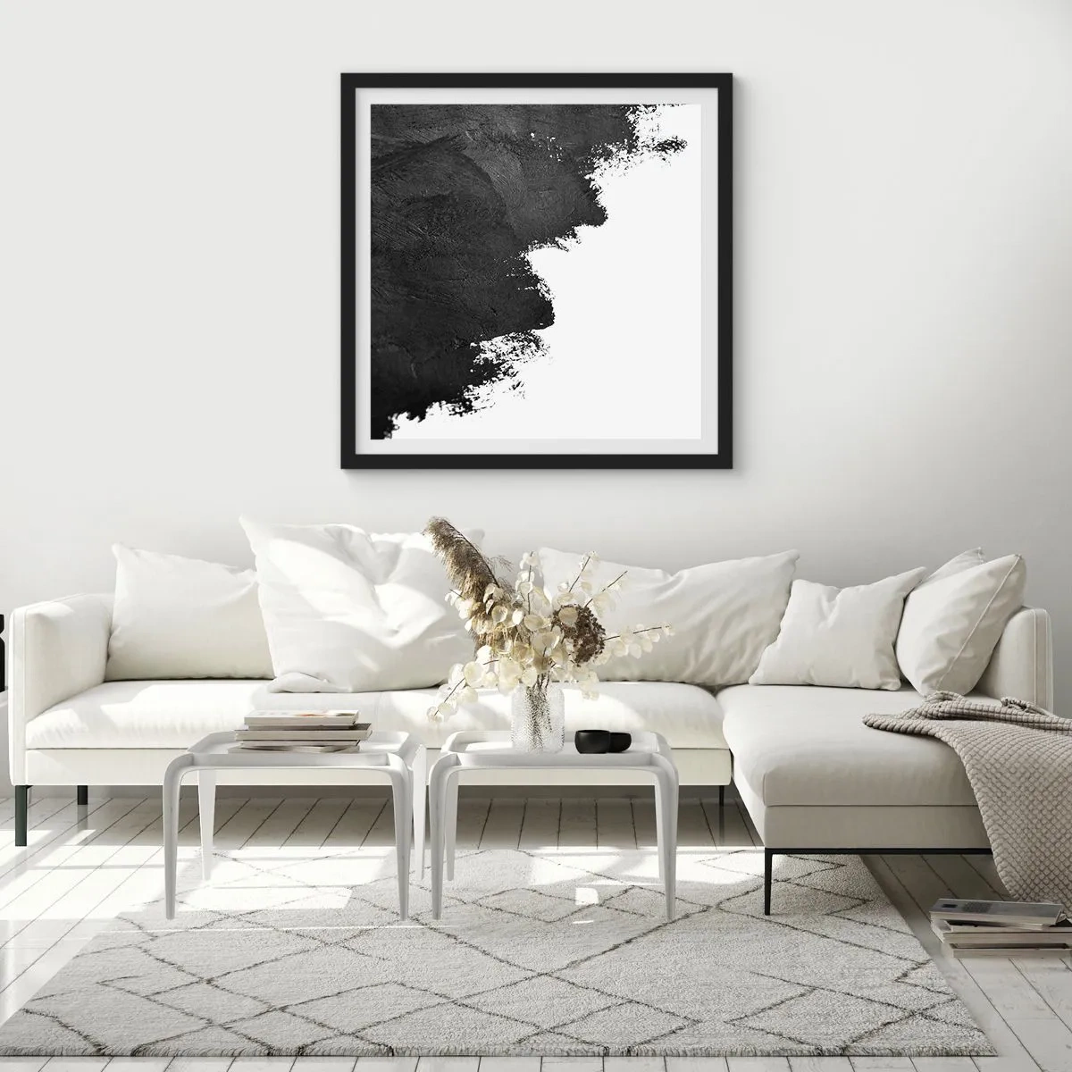 Plagát v čiernom ráme - Živly: zem - 50x50 cm