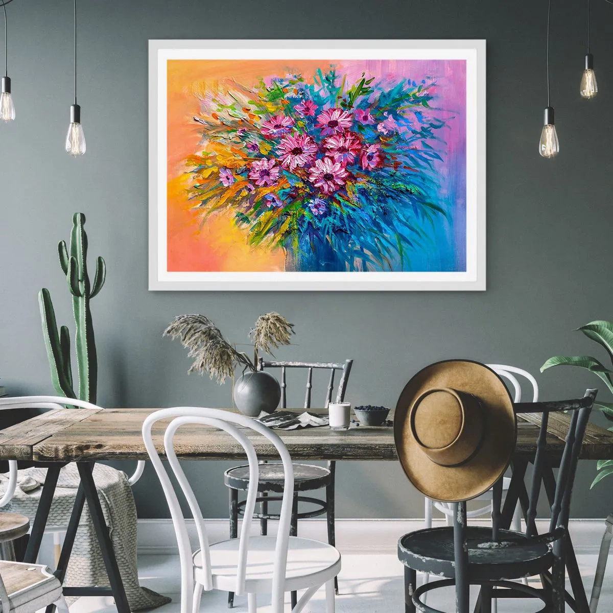 Plagát v bielom ráme - Energia života - 91x61 cm