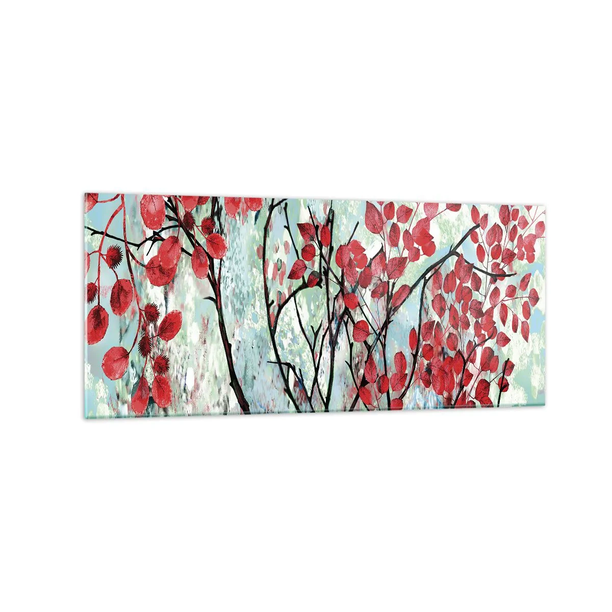 Obraz na skle - Strom v šarlátovej - 120x50 cm
