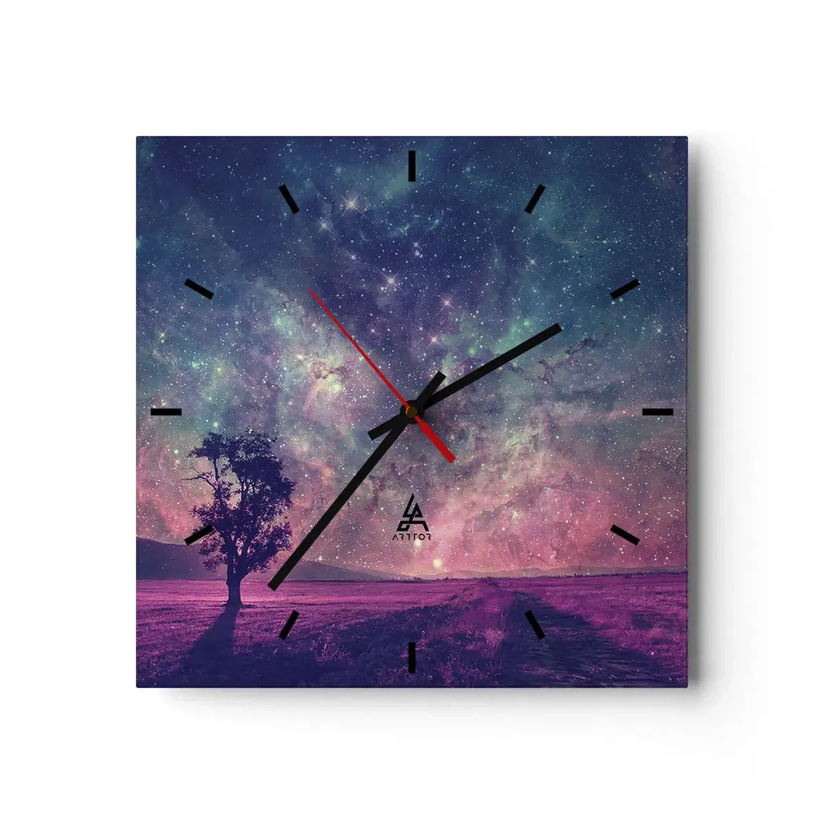 Nástenné hodiny - Pod magickou oblohou - 30x30 cm