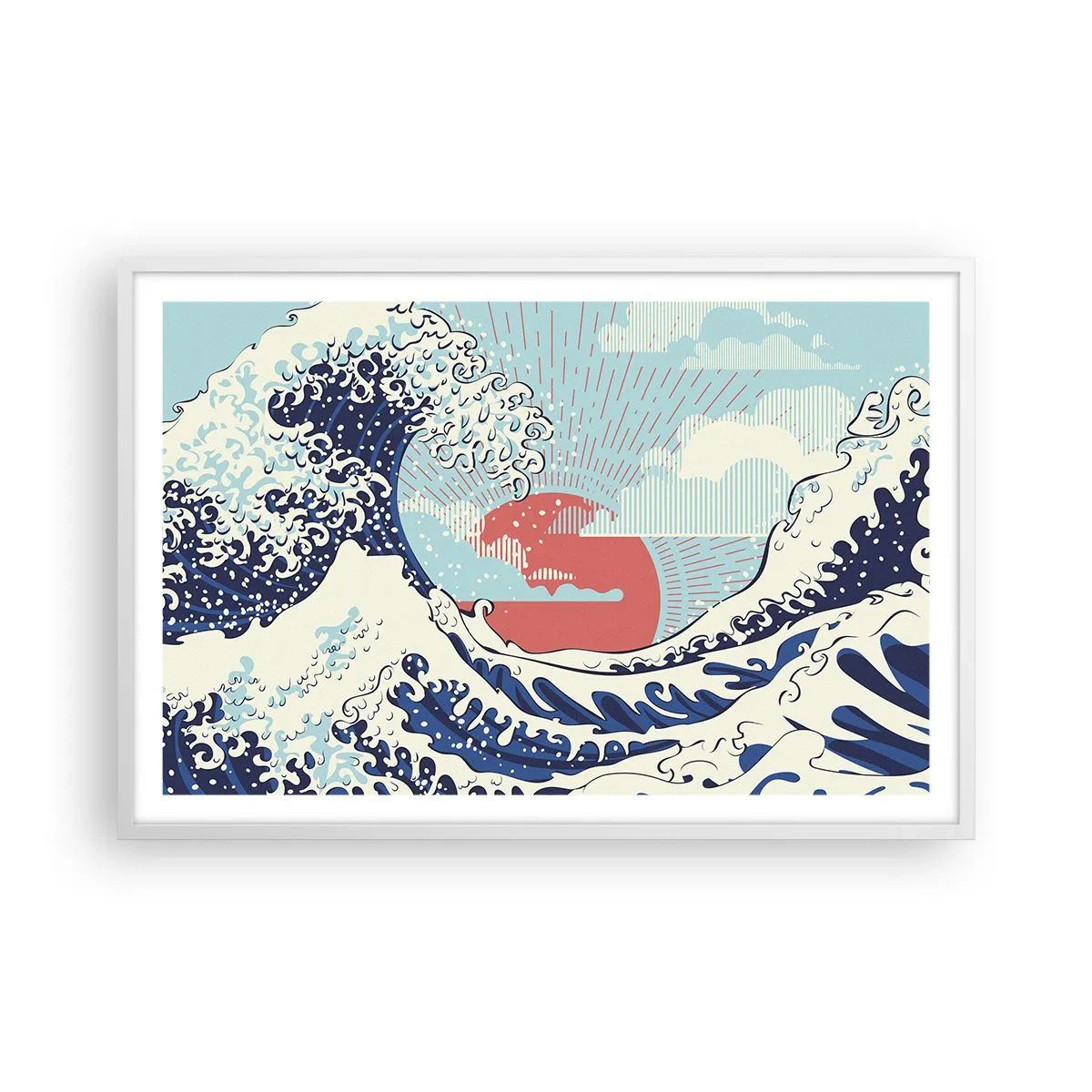 Plagát v bielom ráme - Z japonských inšpirácií - 91x61 cm