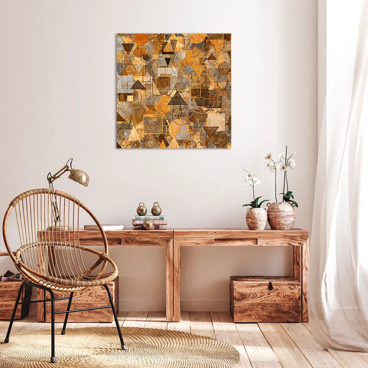 Obraz na plátne - Svet zachytený do tvaru - 70x70 cm