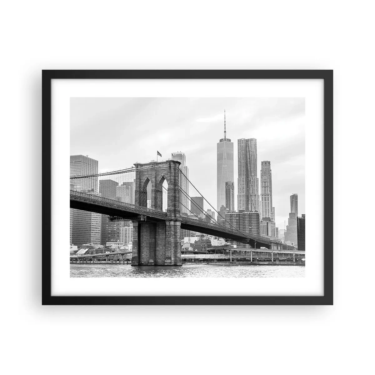 Plagát v čiernom ráme - Newyorské zázraky - 50x40 cm