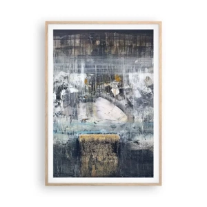 Plagát v ráme zo svetlého duba - Ako na ľade, tak aj na hrude - 70x100 cm