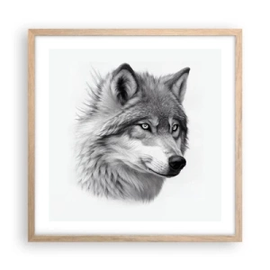 Plagát v ráme zo svetlého duba - Alfa – bezpochyby - 50x50 cm