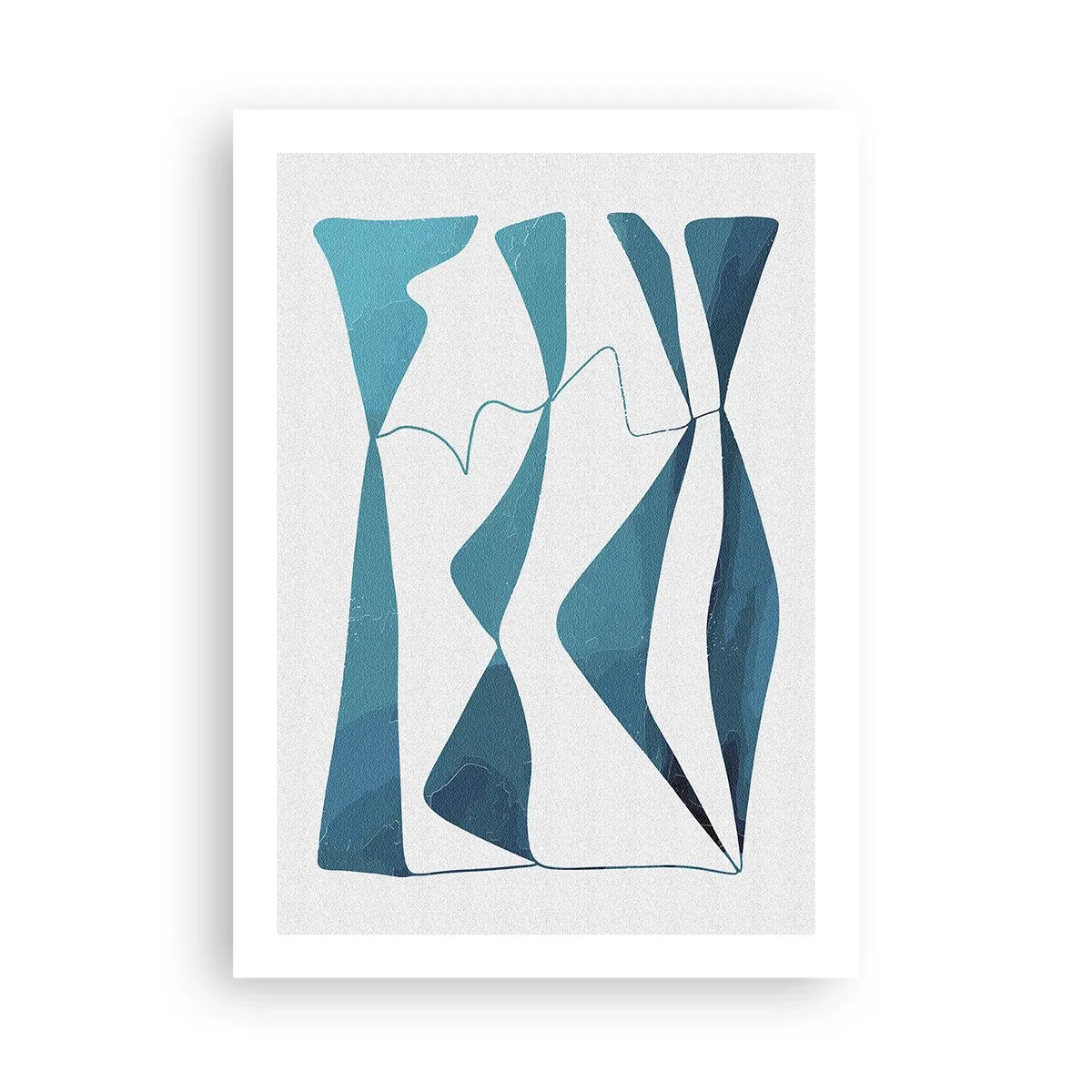 Plagát - Abstrakcia: tyrkysový vzťah - 50x70 cm