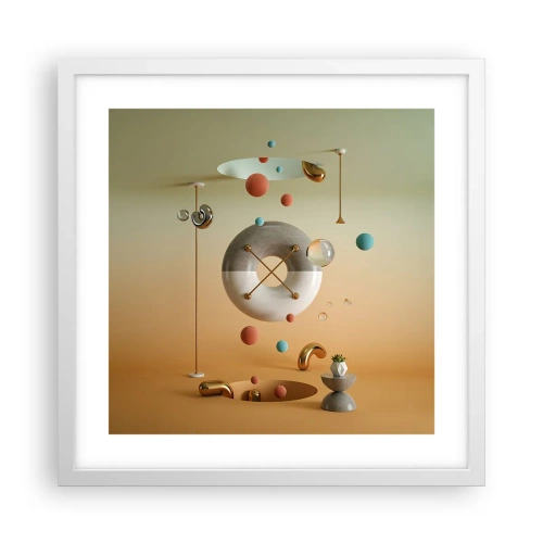 Plagát v bielom ráme - Všetko je možné - 40x40 cm