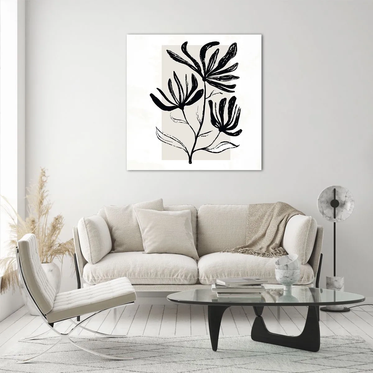 Obraz na skle - Náčrtok pre herbár - 60x60 cm
