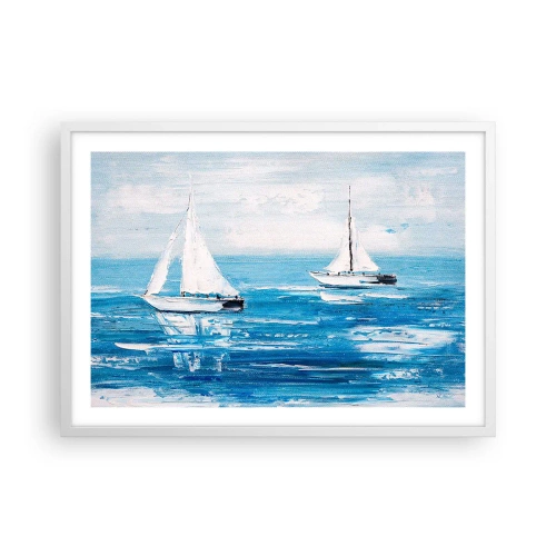 Plagát v bielom ráme - S priateľom po boku - 70x50 cm