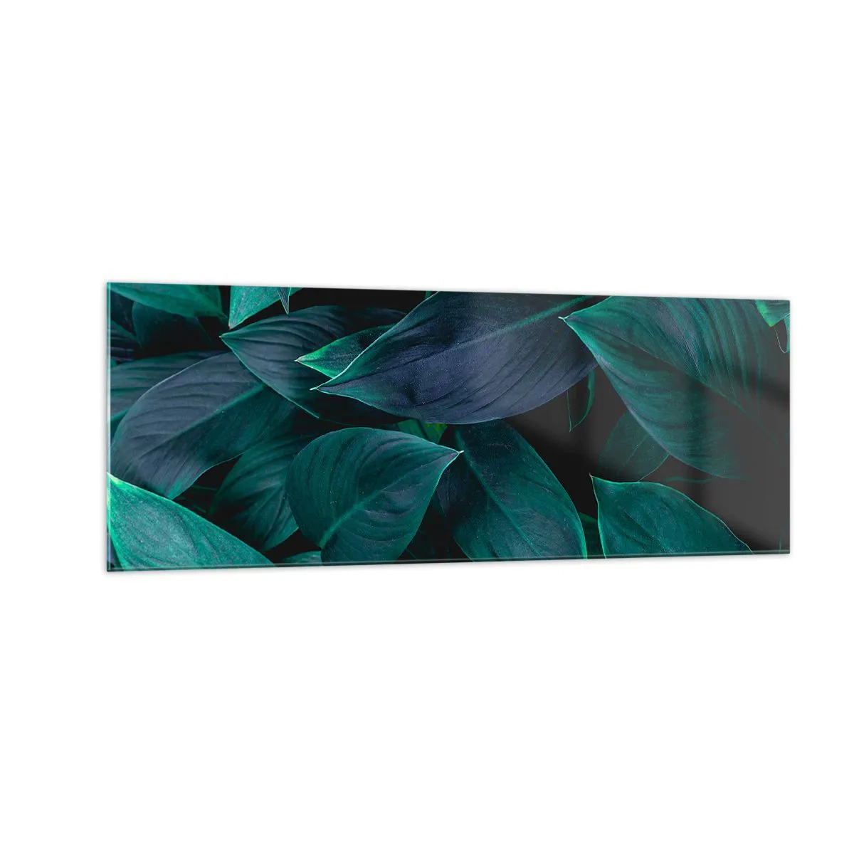 Obraz na skle - Zeleň sama o sebe - 140x50 cm