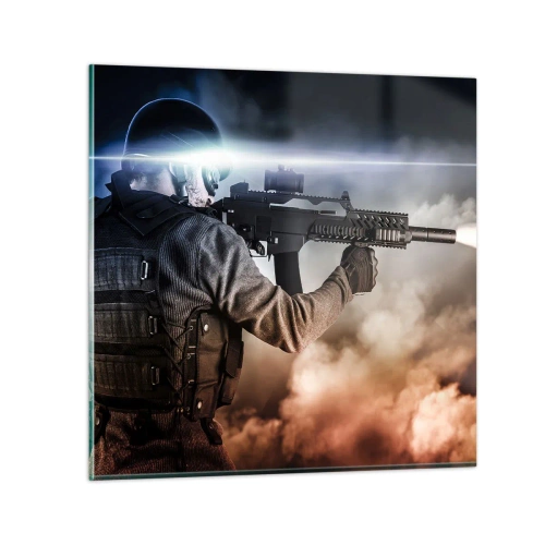 Obraz na skle - Proste hrdina - 40x40 cm