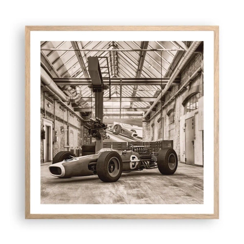 Plagát v ráme zo svetlého duba - Odpočinok víťaza - 60x60 cm