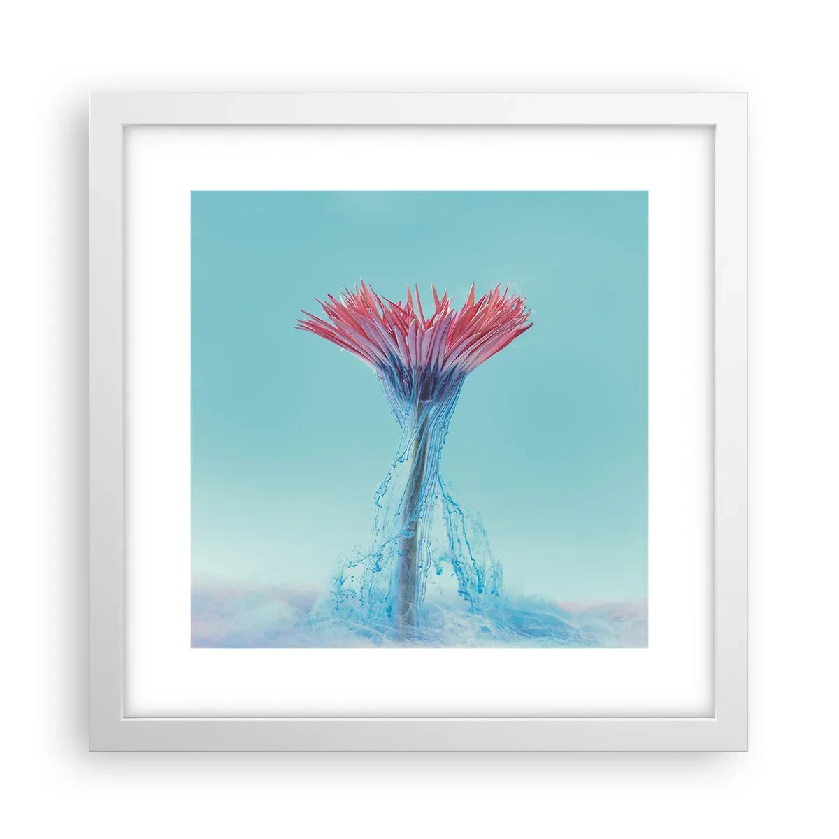 Plagát v bielom ráme - V osviežujúcom objatí - 30x30 cm