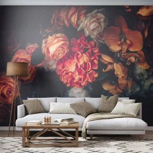 Fototapeta Premium Canvas - Ako u holandských majstrov - Kytica kvetov, Kvety, ruže - 250x175 cm