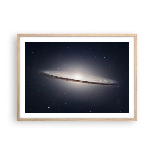 Plagát v ráme zo svetlého duba - Kedysi dávno v jednej preďalekej galaxii… - 70x50 cm