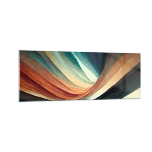 Obraz na skle - Utkané z farieb - 140x50 cm