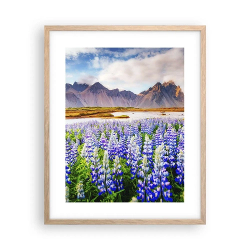 Plagát v ráme zo svetlého duba - Sila a prísnosť vedľa miernosti - 40x50 cm