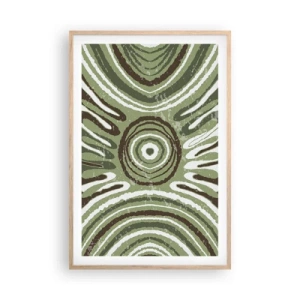 Plagát v ráme zo svetlého duba - Explózia emócií - 61x91 cm