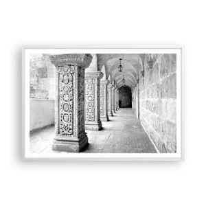 Plagát v bielom ráme - Kam…? - 100x70 cm