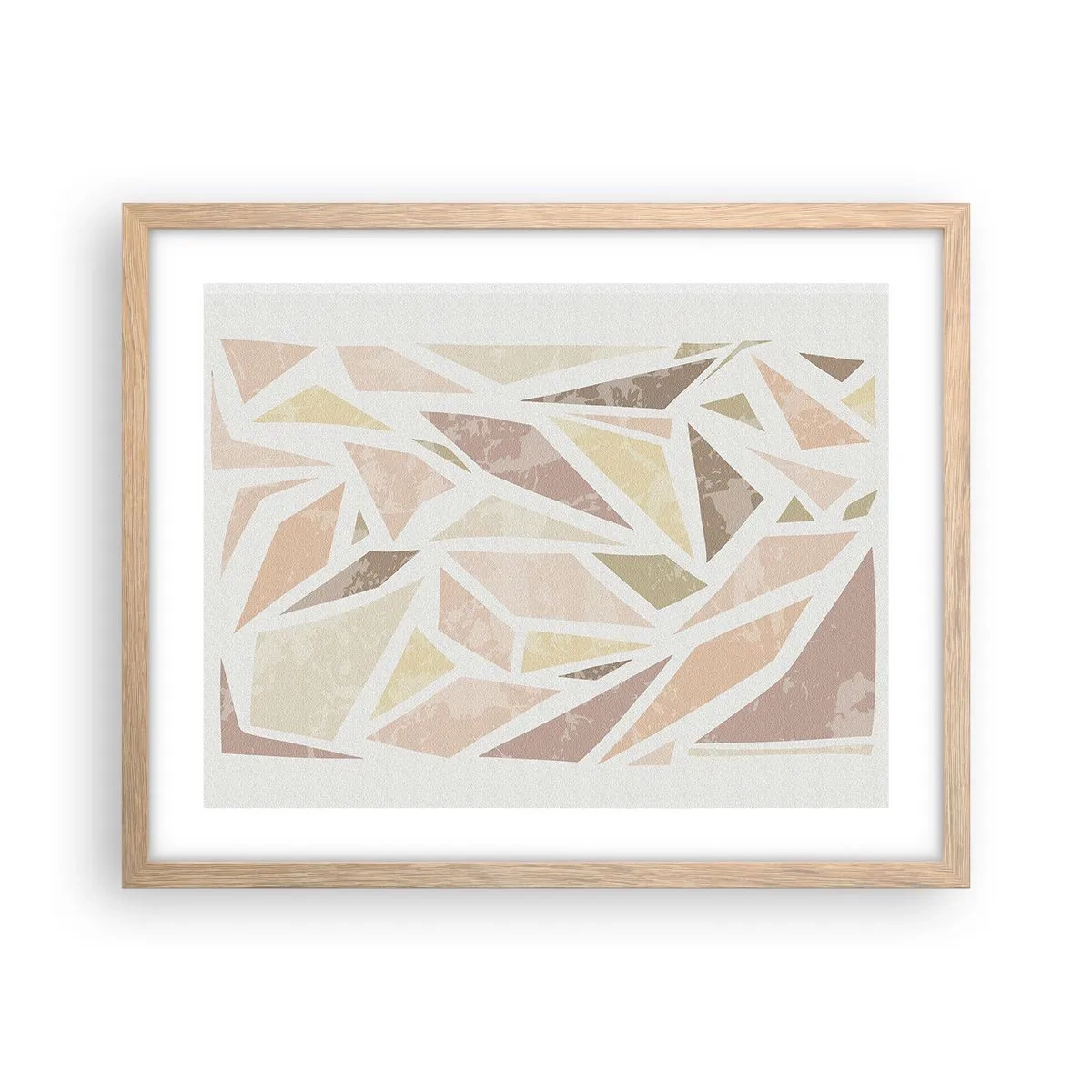 Plagát v ráme zo svetlého duba - Kompozícia: vitráž - 50x40 cm