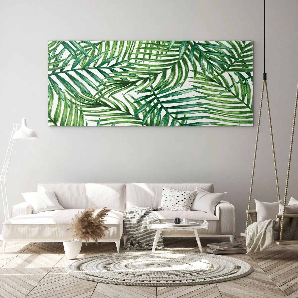 Obraz na skle - Pod zeleným baldachýnom - 100x40 cm
