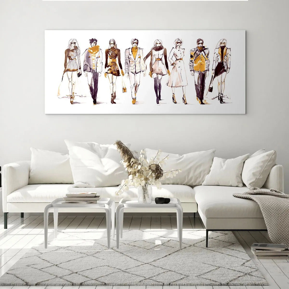 Obraz na skle - Nevynútená a voľná elegancia - 120x50 cm