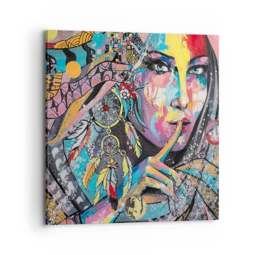 Obraz na plátne - Mlč, než pochopíš - 70x70 cm