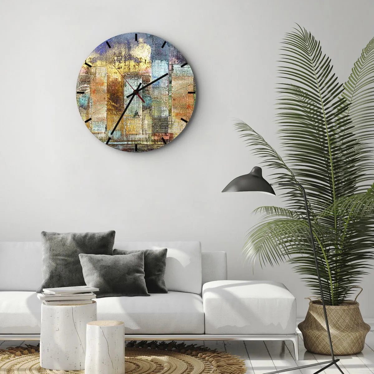 Nástenné hodiny - Slnečná metropola - 40x40 cm