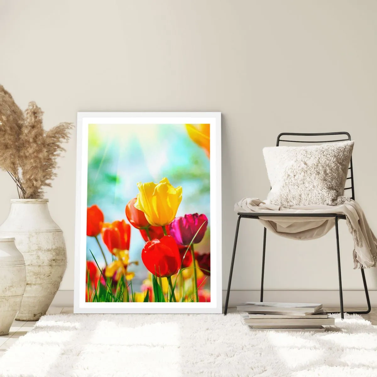 Plagát v bielom ráme - Všetky farby slnka - 70x100 cm