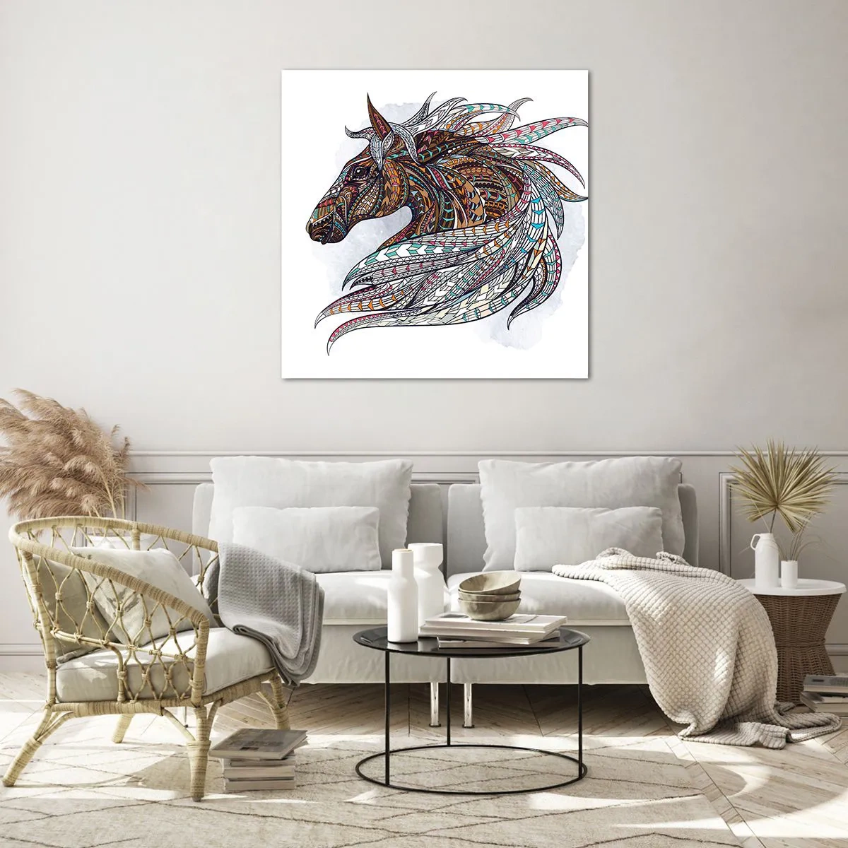 Obraz na skle - Keltský vojnový or - 40x40 cm