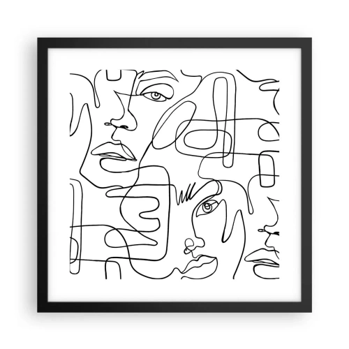 Plagát v čiernom ráme - V spletených emóciách - 40x40 cm
