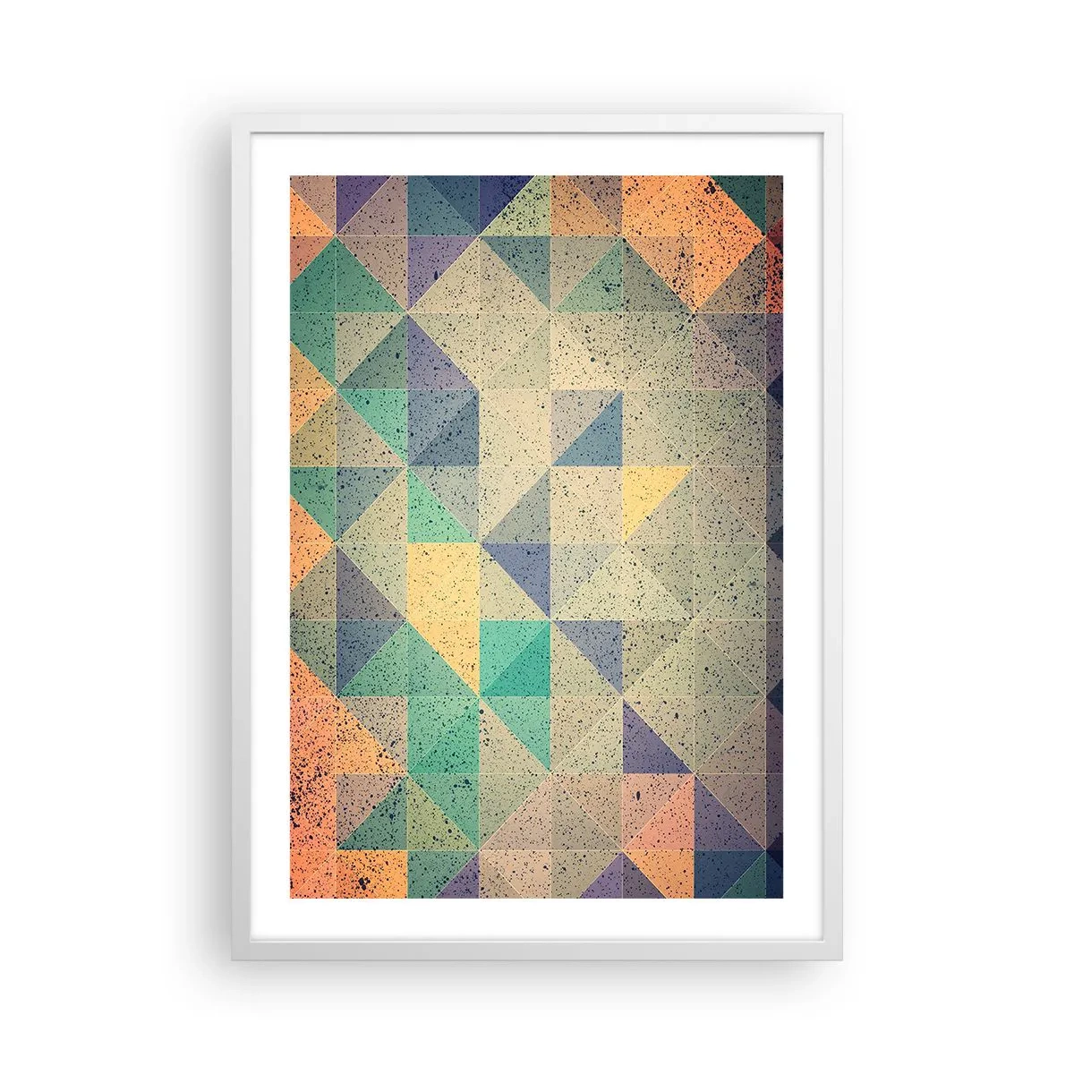 Plagát v bielom ráme - Republika trojuholníkov - 50x70 cm